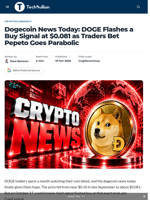 Dogecoin News Today: DOGE Flashes a Buy Signal at $0.081 as Traders Bet Pepeto Goes Parabolic - TechBullion