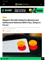 Ripple’s RLUSD Added to Mastercard Settlement Network With Visa, Stripe in Focus