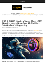 XRP & RLUSD Holders Storm 1Fuel (OFT) New Exchange Now Over $2.3 Million: 50x Goals Are Happening