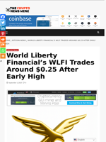 World Liberty Financial’s WLFI Trades Around $0.25 After Early High - The Crypto News Wire