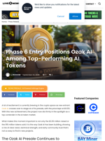 Phase 6 Entry Positions Ozak AI Among Top-Performing AI Tokens | Live Bitcoin News