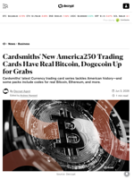 Cardsmiths' New America250 Trading Cards Have Real Bitcoin, Dogecoin Up for Grabs - Decrypt