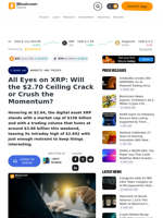 All Eyes on XRP: Will the $2.70 Ceiling Crack or Crush the Momentum? – Markets and Prices Bitcoin News