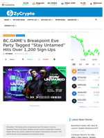 BC.GAME’s Breakpoint Eve Party Tagged “Stay Untamed” Hits Over 1,200 Sign-Ups
