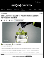 Deel Launches DLUSD to Pay Workers in Dollars — No US Bank Needed