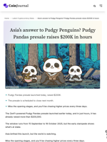 Asia’s answer to Pudgy Penguins? Pudgy Pandas presale raises $200K in hours - CoinJournal