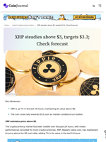 XRP steadies above $3, targets $3.3; Check forecast