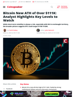 Bitcoin Hits $111K ATH — Analyst Highlights Key Levels to Watch