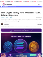 Best Crypto to Buy Now: XRP, Solana, Dogecoin