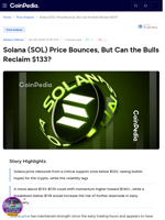 Solana (SOL) Price Bounces, But Can the Bulls Reclaim $133?