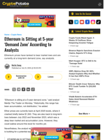Ethereum is Sitting at 5-year ‘Demand Zone’ According to Analysts