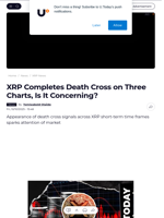 XRP Completes Death Cross on Three Charts, Is It Concerning? - U.Today