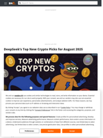 DeepSeek's Top New Crypto Picks for August 2025