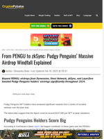 From PENGU to zkSync: Pudgy Penguins' Massive Airdrop Windfall Explained