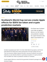 Scotland's World Cup nerves create ripple effects for $SFA fan token and crypto prediction markets