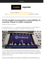 Circle weighs transaction reversibility to counter fraud in USDC network