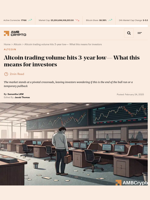 Altcoin trading volume hits 3-year low— What this means for investors - AMBCrypto