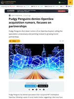 Pudgy Penguins Denies OpenSea Deal, Focuses on Partnerships