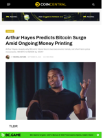 Arthur Hayes Predicts Bitcoin Surge Amid Ongoing Money Printing - CoinCentral