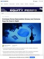 Coinbase Korea Speculation Grows, but Coinone Says No Deal in Sight - BeInCrypto