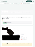 Spanish lawyer launches Democracia21 to capture centrist votes in general election