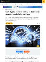 CMT Digital Closes $136M Fund to Back Next Wave of Blockchain Startups