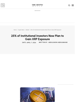 25% of Institutional Investors Now Plan to Gain XRP Exposure