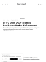 CFTC Sues Utah to Block Prediction-Market Enforcement | The Defiant