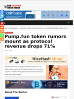 Pump.fun token rumors mount as protocol revenue drops 71% - The Crypto News Wire