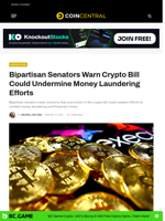 Bipartisan Senators Warn Crypto Bill Could Undermine Money Laundering Efforts - CoinCentral