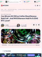 Can Bitcoin Price Hit $1M As Cathie Woods Renews Bold Call