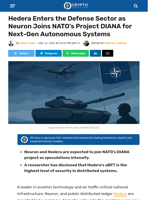 Hedera Enters the Defense Sector as Neuron Joins DIANA