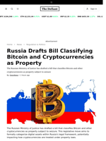 Russia Drafts Bill Classifying Bitcoin and Cryptocurrencies as Property - 