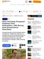 New Uniswap Proposal Outlines Fee Activation, UNI Burns, and Governance Overhaul – Defi Bitcoin News