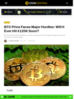 BTC Price Faces Major Hurdles: Will It Ever Hit $120K Soon? - CoinCentral