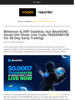 Bittensor & XRP Stabilize, but BlockDAG Steals the Show: Use Code TRADEMAY30 for 30-Day Early Trading!