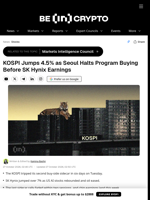 KOSPI Jumps 4.5% as Seoul Halts Program Buying Before SK Hynix Earnings