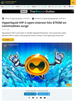 Hyperliquid’s HIP-3 Open Interest Notched $793M ATH On Monday