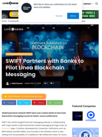 SWIFT Partners with Banks to Pilot Linea Blockchain Messaging | Live Bitcoin News