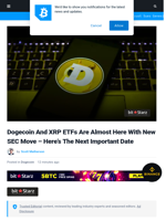 D​​ogecoin And XRP ETFs Are Almost Here With New SEC Move - Here’s The Next Important Date | Bitcoinist.com