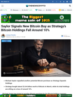 Saylor Signals New Bitcoin Buy as Strategy’s Bitcoin Holdings Fall Around 10%