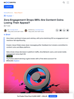 Zora Network Faces 90% Drop in Users
