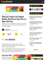 Ethereum Traders Just Flipped Bullish, But History Says This Is a Major Red Flag