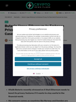 Buterin Urges Ethereum to Embrace Privacy for Real-World Financial Use Cases - Crypto News Flash