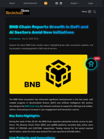BNB Chain Reports Growth in DeFi and AI Sectors Amid New Initiatives - Blockchain.News