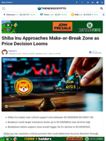 Shiba Inu Approaches Make-or-Break Zone as Price Decision Looms