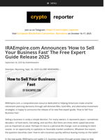 IRAEmpire.com Announces ‘How to Sell Your Business Fast’ The Free Expert Guide Release 2025
