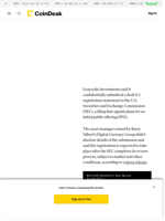 Grayscale IPO News: Grayscale Files for Confidential Submission of IPO With SEC