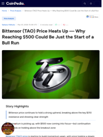 Bittensor (TAO) Price Heats Up — Why Reaching $500 Could Be Just the Start of a Bull Run
