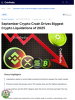 September Crypto Crash Drives Biggest Crypto Liquidations of 2025